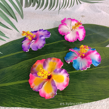 Película de flores de hibisco de espuma hecha a mano